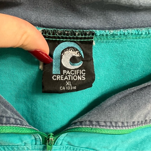 Aqua blue port Vancouver sail club vintage crewneck sweatshirt Canada souvenir - Picture 7 of 7